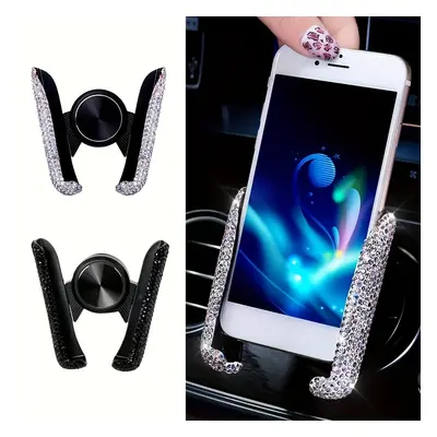 TEMU 1pc New Car Phone Holder With Car-mounted Phone Holder, Cute Dual- Air Outlet Navigation, A