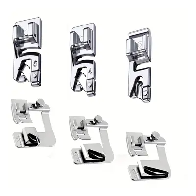 TEMU Hemming Foot Kit 6pcs Foot Sewing Machine Presser Foot For Brother Singer Low Shank Sewing 