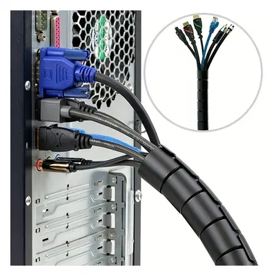 TEMU 1pc Portable Spiral Cable Organizer For Tv, Computer, And Wire Storage, Designed To Protect