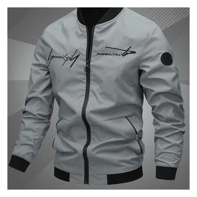 Men's Letter Embroidered Casual Bomber Jacket Gifts Best Sellers