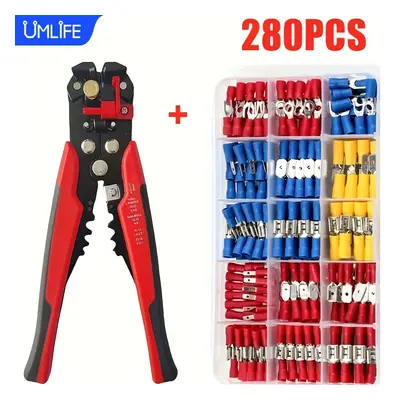 TEMU 280pcs Umlife Spade Crimp Terminal Connector Kit, Copper Contact, Non-insulated, Of Insulat