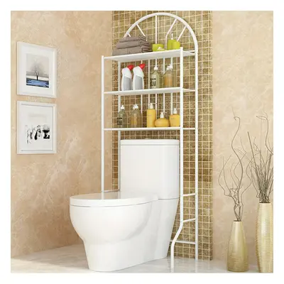 Wc Cabinet, Above Toilet/washing Machine Metal Storage Shelf, White Painted Iron, Bathroom Furni