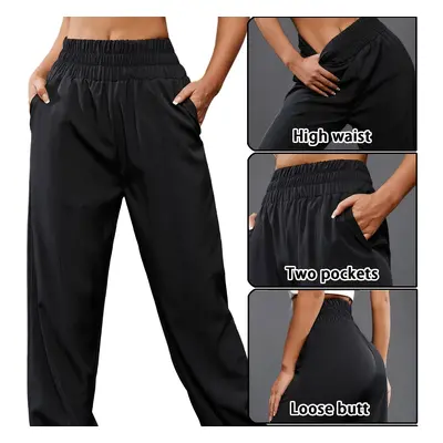 TEMU Women's Quick-drying Loose High-waisted Lantern Pants High-waisted Foot-bound Casual Sports