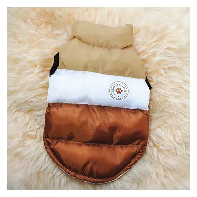 1pc Coffee Color Windproof Pet Jacket, For Dogs Used In Winter