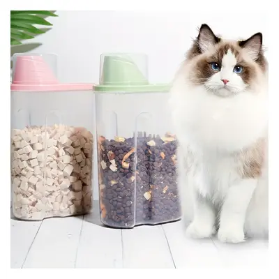 TEMU Airtight Pet Food Storage Containers With Lids - 2.5l Plastic Containers For Moisture-proof