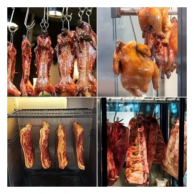 20pcs Meat , Stainless Steel , Meat Tool For Hot And Smoking, , Hanging, Drying, Bbq, Grilling, 