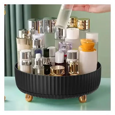 TEMU 1pc Large Capacity 360-degree Rotating Makeup & Perfume Organizer - Sleek Storage Tray With