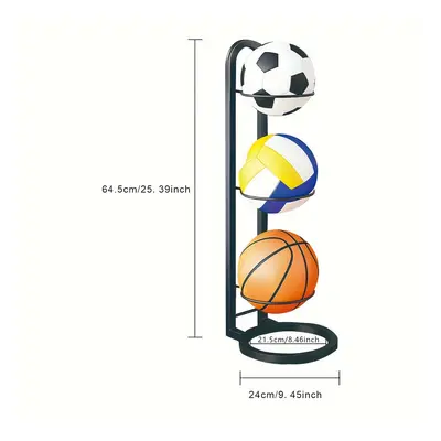 TEMU Ball Storage Rack, Basketball Display Stand, Portable Outdoor Ball Stand Holder For Basketb