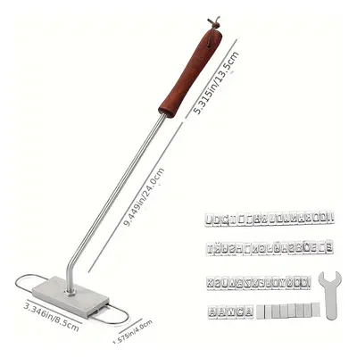 1pc, Bbq Meat Branding Iron, Bbq Meat Branding Iron With Changeable Letters, Great For Branding 