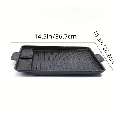 Bbq Pan - Rectangular Stone Griddle For & , No Needed