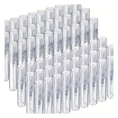 TEMU 60pcs Bottles - 2ml/3ml/5ml Clear Plastic Perfume Atomizers, Refillable & Portable Travel C