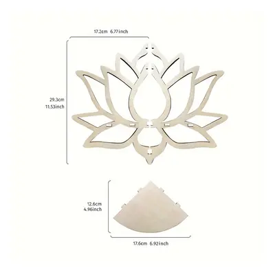 1pc Creative Lotus Shaped Rack, Minimalist Wall-mounted Display Shelf (nails Not Included), Mini