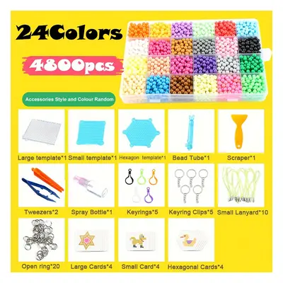 Magic Water Beads Diy Kit - 15/24 Assorted Colors, Cute Cartoon-themed Craft Set For Phone Charm