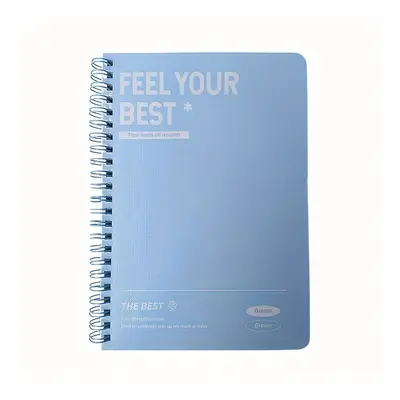 1-pack A5 Creative Matte Finish Subject Notebook, Plain Ruled, Pages Spiral Bound For Office Use