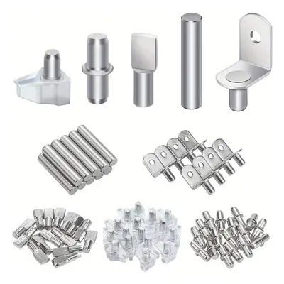 108pcs Styles Shelf Pins Kits, Nickel Plated Shelf Bracket Pegs, Cabinet Furniture Shelf Pins, S