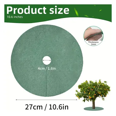 20pcs Non-woven Tree Mulch Ring, Barrier Mat, Degradable Tree Mulch Used To Inhibit Growth And L