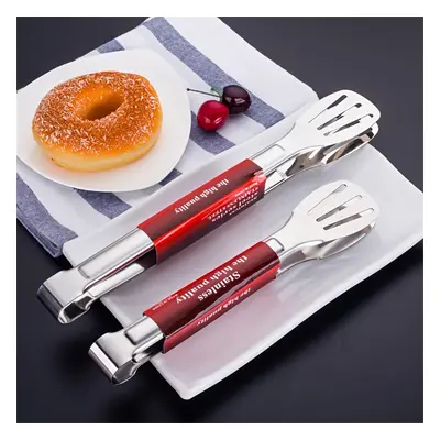 4pc Stainless Steel Tongs Set, Heavy-duty Integrated Design, Ideal For Bread, Bbq, Salad - Food 