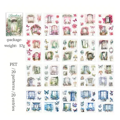 20sheets/book My Secret Garden Series Pet Sticker Book Good Looking Flower Garbage Journal Mater