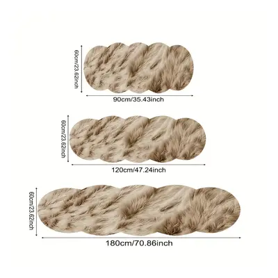 1pc Imitation Wool Simple Casual Plush Floor Mat, Soft Non-slip Waterproof Area Mat, Used In Liv