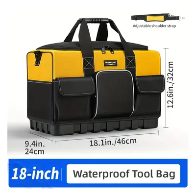 TEMU Winhunt Tool Bag - Large Heavy Duty, Wide Mouth, Waterproof, Strong Molded Base, Polyester 