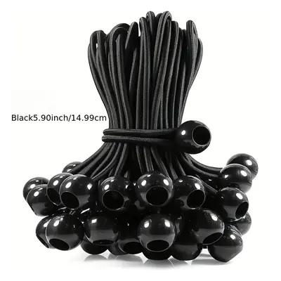 Value Pack 25pcs Heavy Duty Ball Bungee Cords - Perfect For Shelter, Gazebo, Camping, Tent, Carg