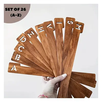 TEMU [customer ] 26pcs Wooden Vinyl Record Dividers Set - Decor & Office Supplies