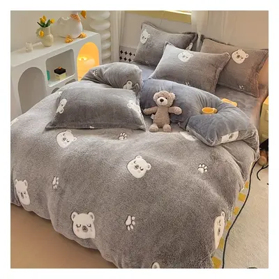 TEMU 3pcs Duvet (1*duvet Cover + 2*pillowcase, ), Bear Pattern And Set, Comfortable And Duvet Co