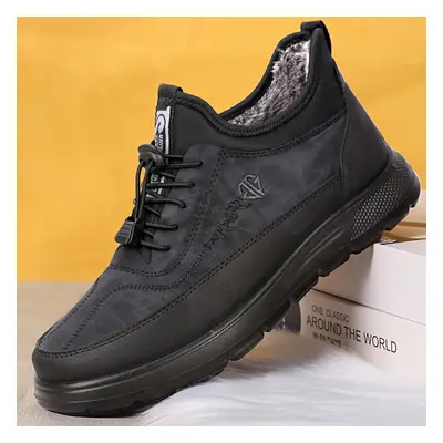 TEMU Cold-blocking, Men's Winter Warm Fleece-lined Sneakers - Waterproof, Non-slip, Casual Sneak