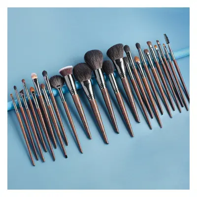 TEMU 24pcs Makeup Brushes Set Natural Goat Hair Powder Foundation Contour Blending Eyeshadow Eye