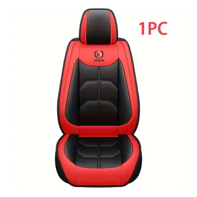 TEMU 1pc Premium Leather Car Seat Cover For Front Seat - Universal Fit For Most Cars, Sedans, Su