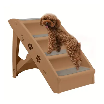 TEMU Foldable Dog Stairs Dog Ramp Pet Stairs Steps With Non-slip Mat And Support Bar For Small A