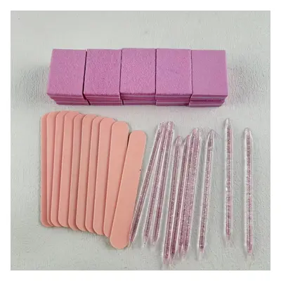 30pcs Nail Art Kit: Mini Files, Polishing Pads & Sticks - No Power Needed, Ideal For Jewelry Shi