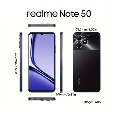 TEMU Realme Note Unlocked Cellphone 3gb+64gb Version, 4g Lte, Andriod Smartphone, 6.74''hd 90hz 