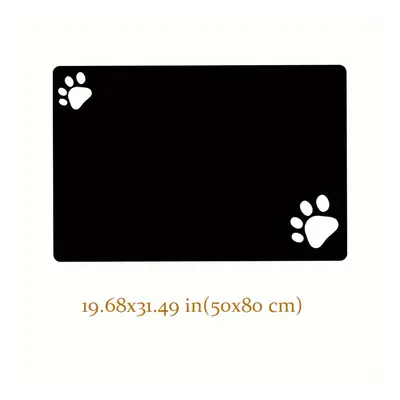 TEMU 1pc Soft Non-slip Pet Mat For Dogs, Puppy Food Mat, Super Absorbent Quick Dry Dog Floor Pad