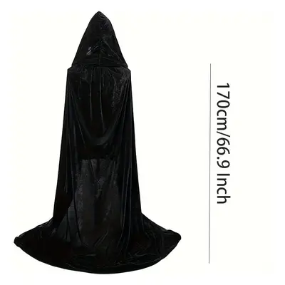 TEMU Festive Velvet Cape For Halloween Or Carnival: 150cm/59 Inch Long, No Power Required, Suita