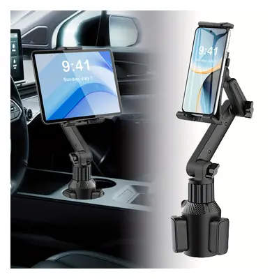 TEMU Car Cup Holder Tablet Phone Mount With Heavy Duty Cupholder Base, Adjustable Tablet Phone H