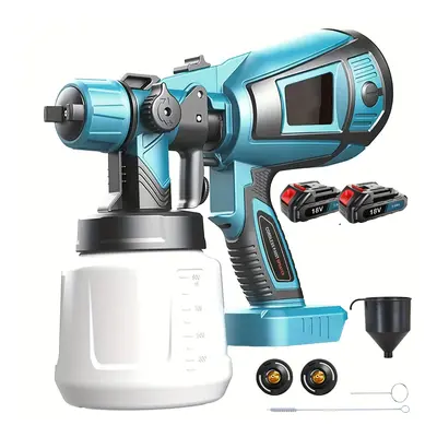 Compatible 18v Makita Bl1850 Battery, Ml Detachable Tank, Nozzles & Pattern, To For Diy Painting