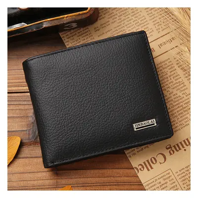 Men's Casual Genuine Leather Embossed Short Wallet, Coin Purse