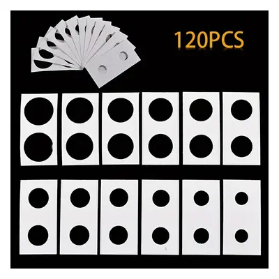 120pcs Sizes Cardboard Mylar Coin Flips Coin Collection Paper Clips Holders