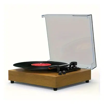 TEMU Eu-record Player , Turntable, Record Player With Stereo Speakers, Wireless 3- 33/45/78rpm, 