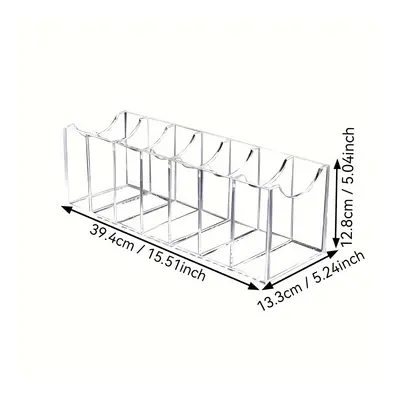 TEMU Belt Organizer Display Stand - Clear Ps (polystyrene) Multi-compartment Storage Rack For Me