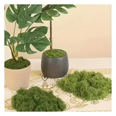 TEMU Artificial Moss For Miniature , Green Polyester Greenery Decor, Potted Plant Embellishment,