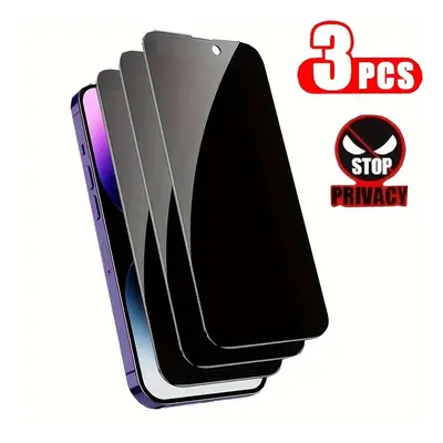 TEMU 3pcs -privacy For 14 Tempered 9h For Iphone