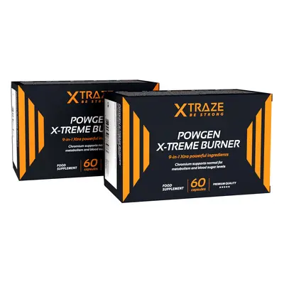 X-Treme Burner | 1+1 GRATIS | Fitness brucia grassi con un effetto termogenico. 2x capsule | Pow