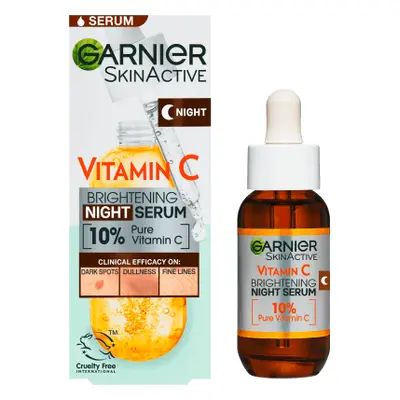 Garnier Skin Naturals Siero viso notturno con vitamina C, 30 ml