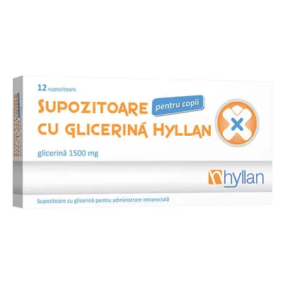 Supposte con glicerina 1500 mg per bambini, 12 pezzi, Hyllan