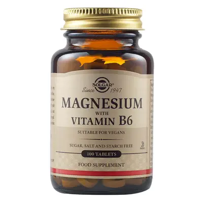 Magnesio con Vitamina B6, 100 compresse, Solgar