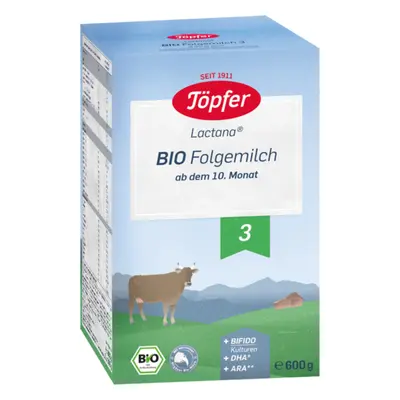 Latte in polvere Bio 3, +10 mesi, 600 gr, Topfer