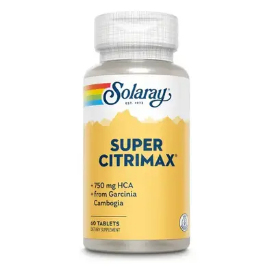 Super CitriMax (Garcinia cambogia) 750 mg, Solaray, 60 compresse, Secom