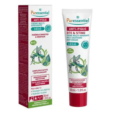 Crema lenitiva per bambini, contro le punture di insetti Bite & Sting, 30 ml, Puressentiel